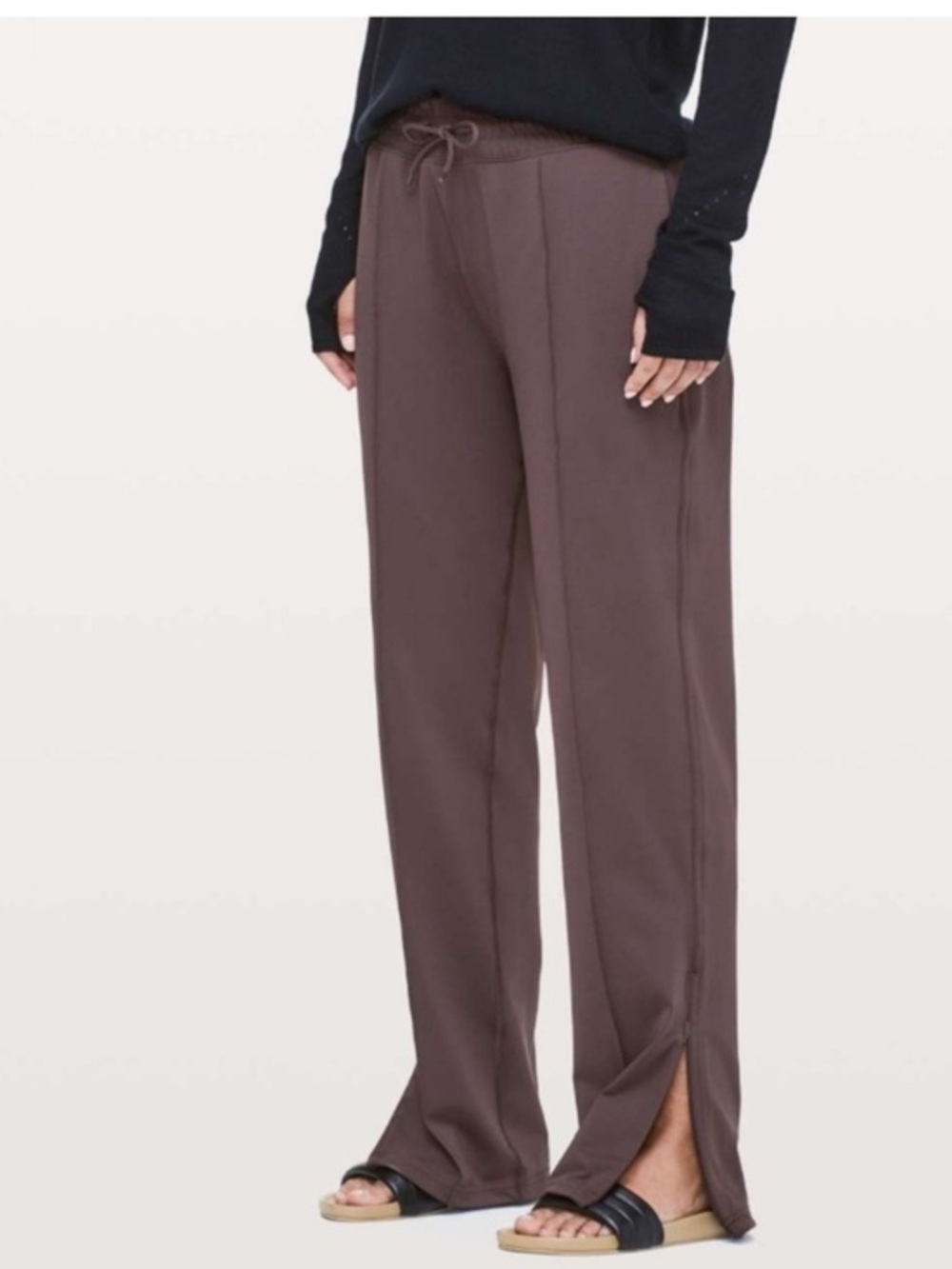 Lululemon Greatest Stride Pant *31” in Black Satin Maroon, women’s size 10